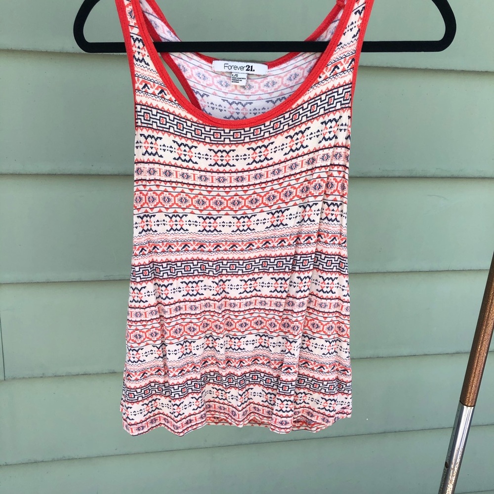 Orange Aztec tank
